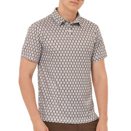 func factory mannen polo brown print