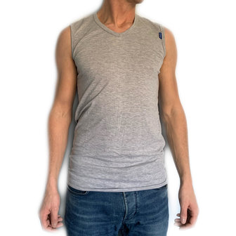 mannen mouwloos t-shirt grijs