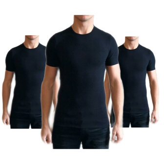 3-stuks t-shirts zwart