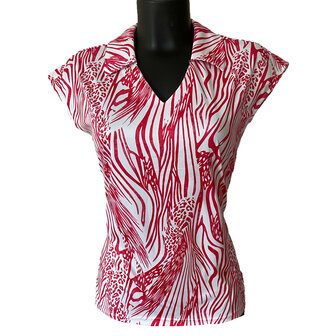 dames polo zebra print