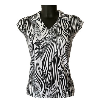 func factory dames polo zebra print