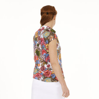 bloemenprint dames polo