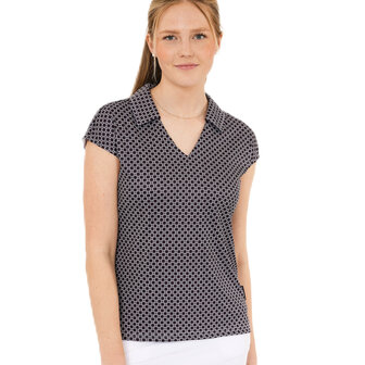 func factory dames polo zara black print