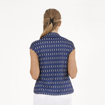 dames polo blauw