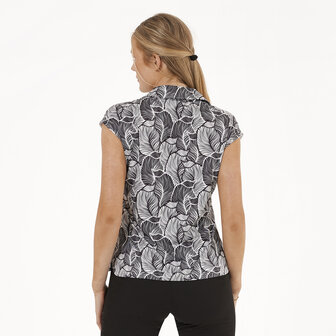 dames polo zwart wit