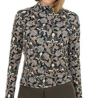 func factory dames longsleeve dark paisley