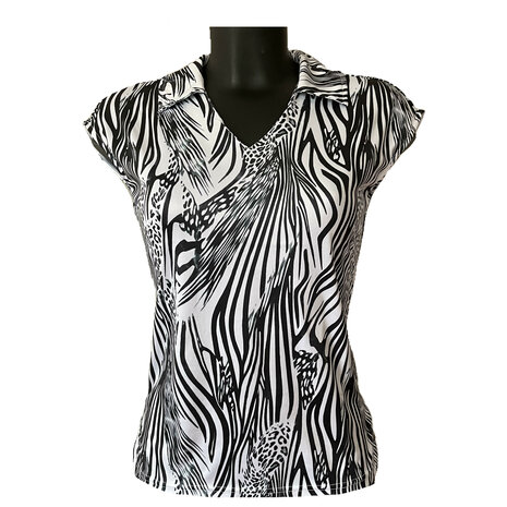 func factory dames polo zebra print