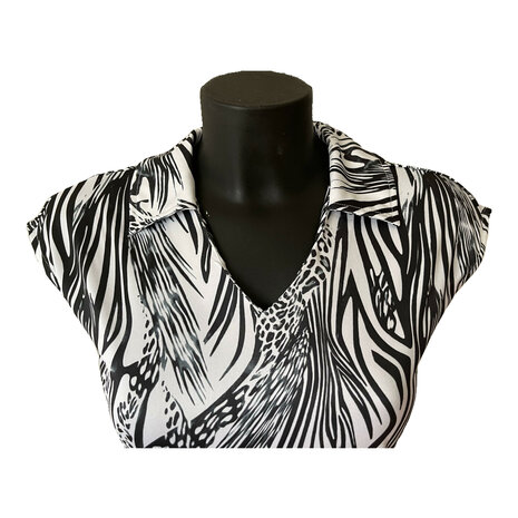 dames polo zebra print