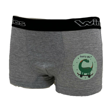 jongens boxershort grijs