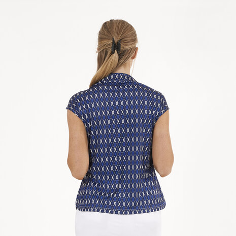 dames polo blauw