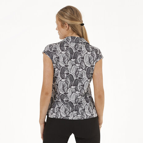 dames polo zwart wit