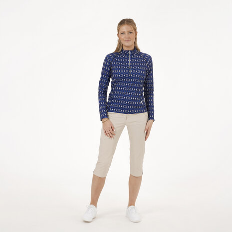 dames longsleeve blauw