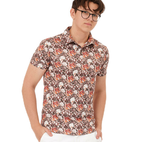 mannen polo bloem print