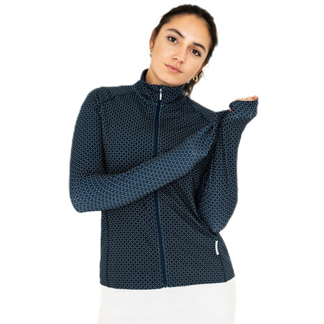 func factory dames sportvest navy romb