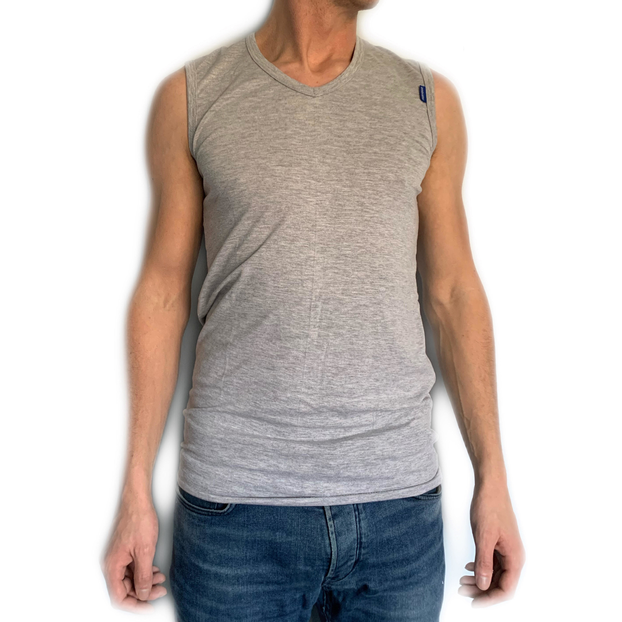V-Hals Kleding Gender-neutrale kleding volwassenen Tops & T-shirts Tanktops Heren Pop Top "Net Tank" 
