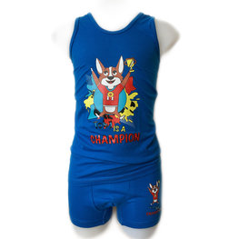 Embrator Jongens Ondergoed setje Champion kobalt blauw 128/134 en 140/146