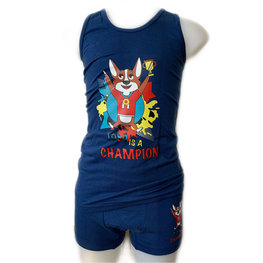 Embrator Jongens Ondergoed setje Champion donkerblauw 128/134 en 140/146