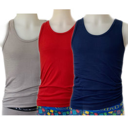 Embrator jongens Hemdje 3-stuks lichtgrijs,rood,donkerblauw 92 t/m 164