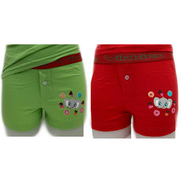 Embrator 2-stuks Jongens Boxershort LOOSE FIT Bo rood/groen 92 t/m 122