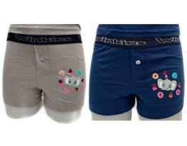 Embrator 2-stuks Jongens Boxershort LOOSE FIT Bo grijs/blauw 92 t/m 122