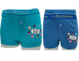 Embrator 2-stuks Jongens Boxershort LOOSE FIT Bo kobalt/turquoise 92 t/m 122