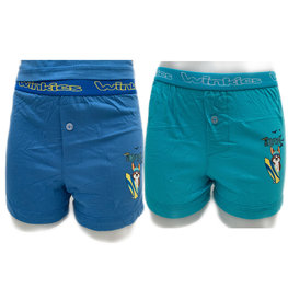 Embrator 2-stuks Jongens Boxershort LOOSE FIT Surf kobalt-turquoise 128 t/m 146