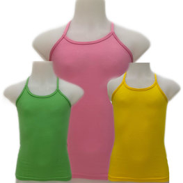 Embrator meisjes Spaghetti Hemdje 3-stuks appelgroen-roze-geel 92 t/m 164