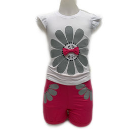 Embrator meisjes Zomersetje Flower fuchsia 86 t/m 128