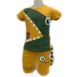 Embrator jongens Zomerset Dino okergeel/legergroen 86/92 en 98/104