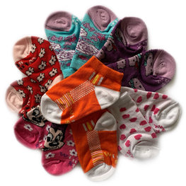 Meisjes Sneakersokken 6-paar met design mix Alle maten