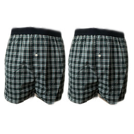 Embrator 2-stuks Boxershort geweven katoen blauw/wit/turquoise XXL