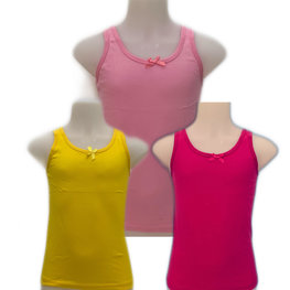 Embrator 3-stuks meisjes Hemdjes mix roze, fuchsia, geel 104 t/m 164