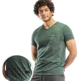 Embrator mannen T-shirt groen/grijs melange Embrator mannen T-shirt groen/grijs melange