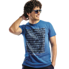 Embrator mannen T-shirt met print kobaltblauw Embrator mannen T-shirt met print kobaltblauw