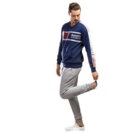 Embrator mannen Joggingpak blauw/lichtgrijs melange M en L