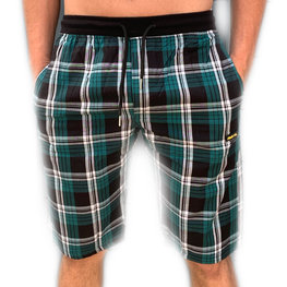 Embrator Short geruit zwart/petrol Alleen M Embrator Short geruit zwart/petrol Alleen M