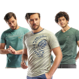 Embrator 3-stuks mannen T-shirt mix3 blauw/groen/aqua M t/m XXL Embrator 3-stuks mannen T-shirt mix3 blauw/groen/aqua M t/m XXL