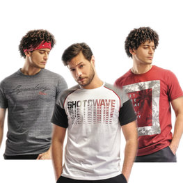 Embrator 3-stuks mannen T-shirt mix9 wit/rood/zwart maat L t/m XXL Embrator 3-stuks mannen T-shirt mix9 wit/rood/zwart maat L t/m XXL