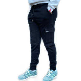 Shots mannen Joggingbroek met cargozak zwart