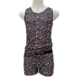 Embrator jongens Ondergoed setje donkergrijs melange 128 t/m 164