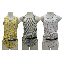 Embrator jongens Ondergoed 3-sets overall print met slip 92 t/m 122