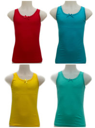 Embrator meisjes Hemdjes 4-stuks geel,zeegroen,turquoise,rood 92 t/m 164