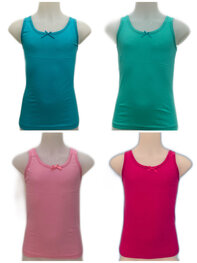 Embrator meisjes Hemdjes 4-stuks roze,rood,zeegroen,turquoise 92 t/m 164