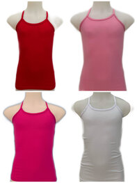 Embrator meisjes Spaghetti Hemdjes 4-stuks wit,roze,fuchsia,rood 92 t/m 164
