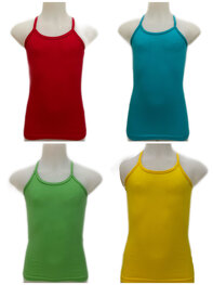 Embrator meisjes Spaghetti Hemdjes 4-stuks geel,rood,groen,turquoise 92 t/m 164