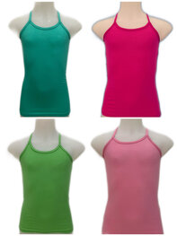 Embrator meisjes Spaghetti Hemdjes 4-stuks roze,fuchsia,zeegroen,groen 92 t/m 164