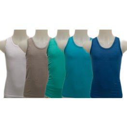 Embrator jongens Hemdjes 104 t/m 164 5-stuks wit, lichtgrijs, zeegroen, turquoise, blauw