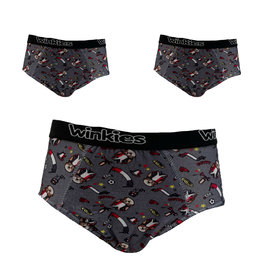 Embrator 3-stuks jongens Onderbroeken overall print donkergrijs 128 t/m 164