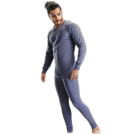 Embrator mannen Thermo set blauw melange