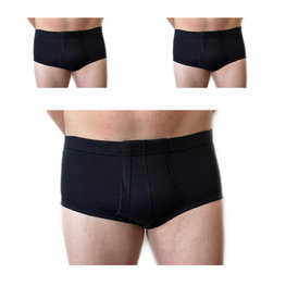 Embrator 3-stuks mannen Slip met gulp zwart